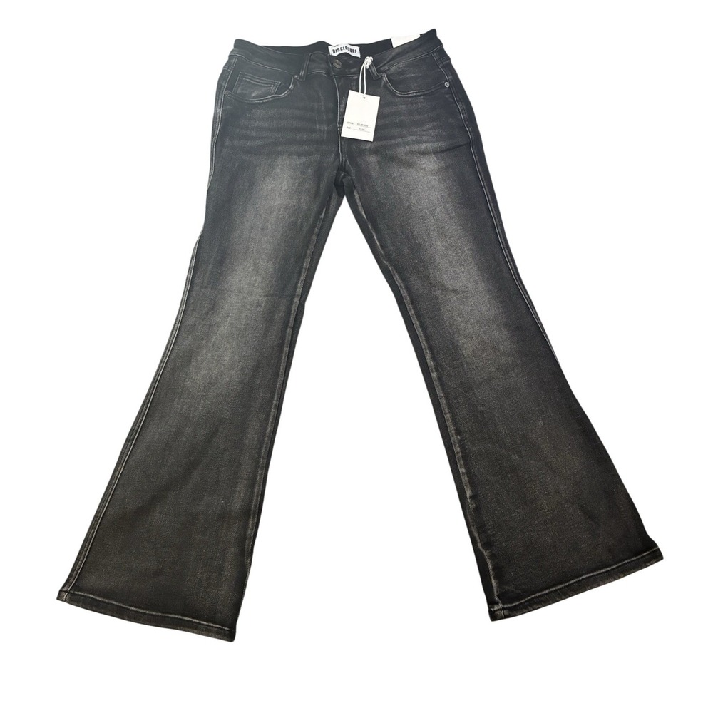 Disclosure Womens 11/30 32x30 Low-Rise Bootcut Jeans Black Stretch Y2K Style